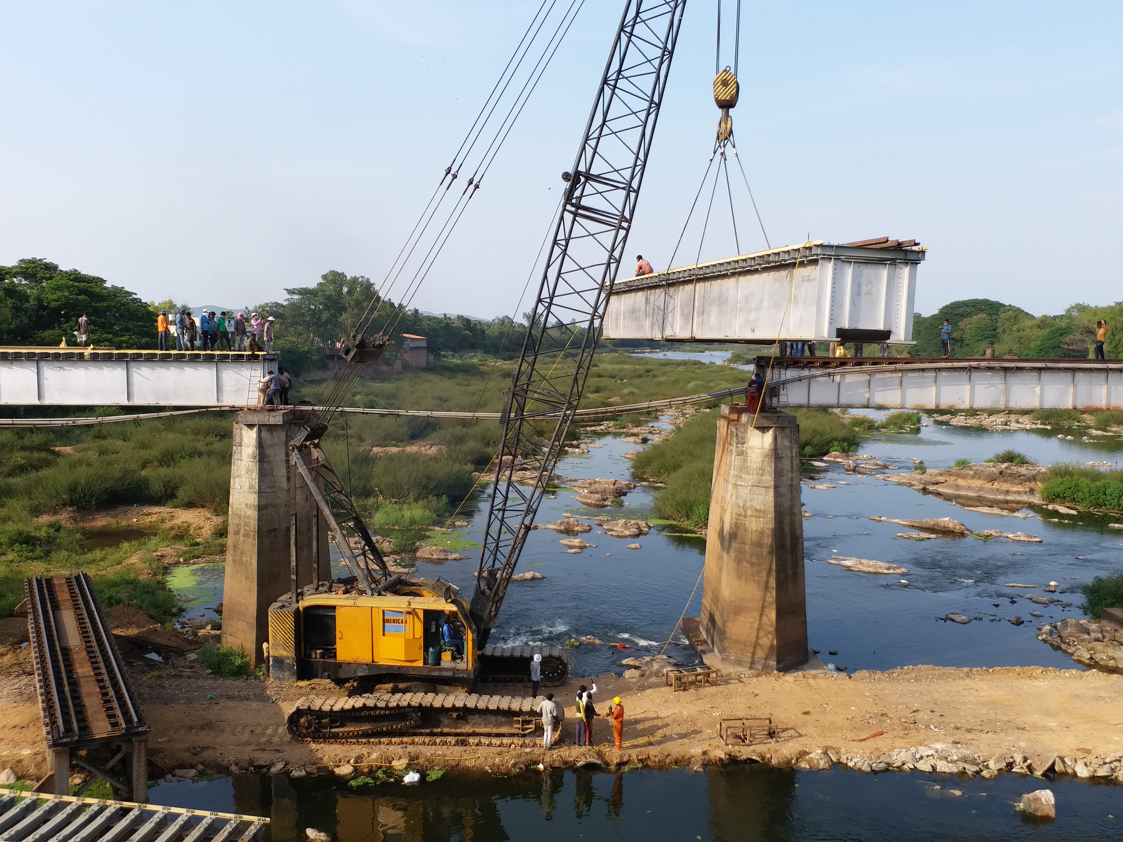 railway bridge repair work