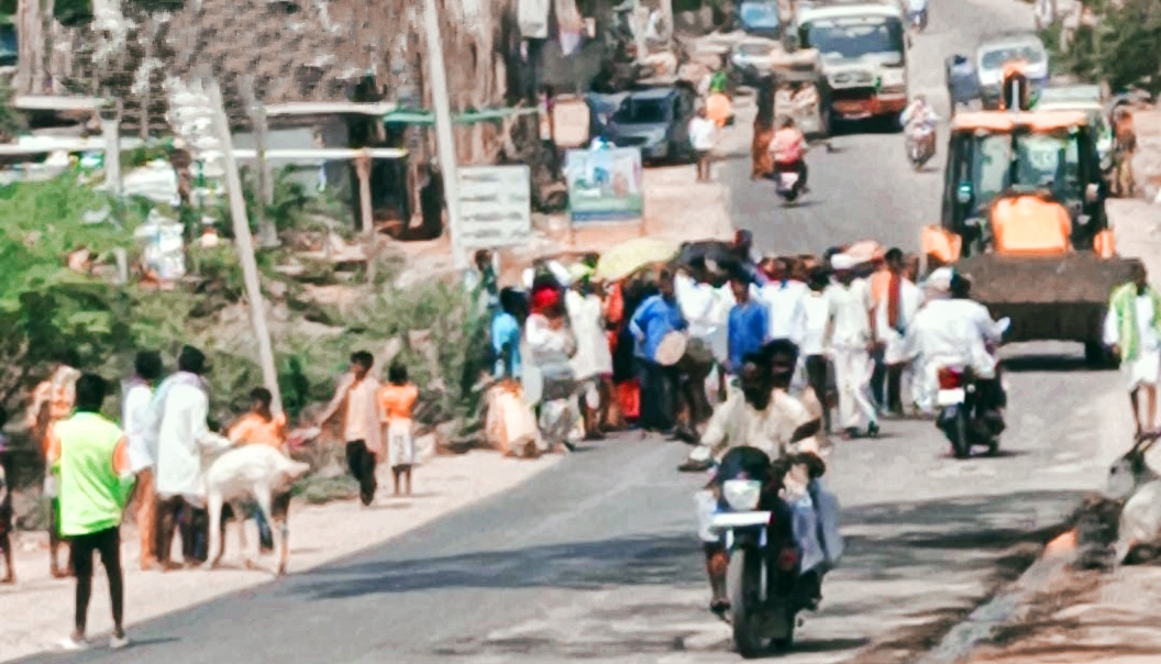 semi-naked parade by women