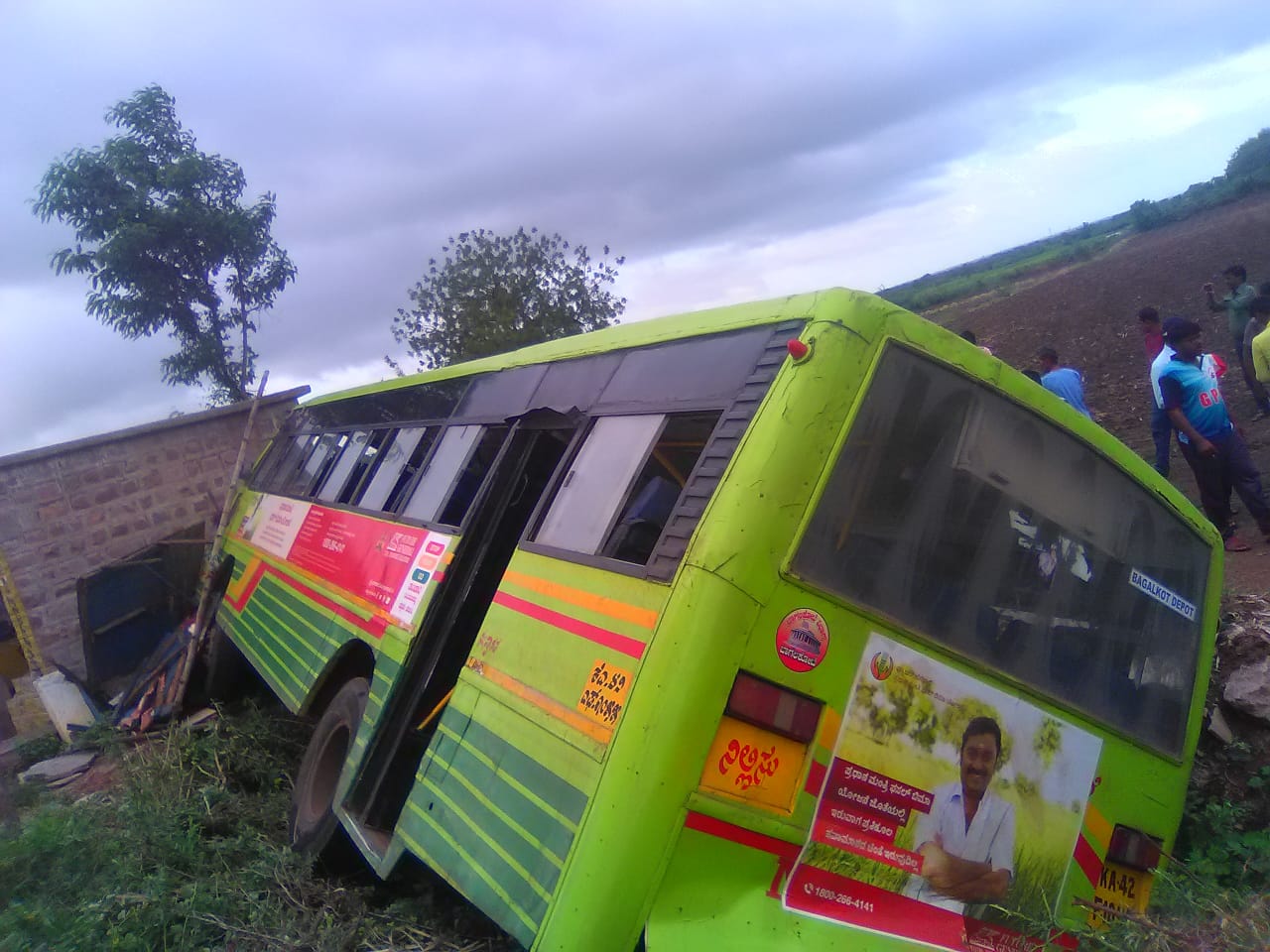 Government Bus Overturn