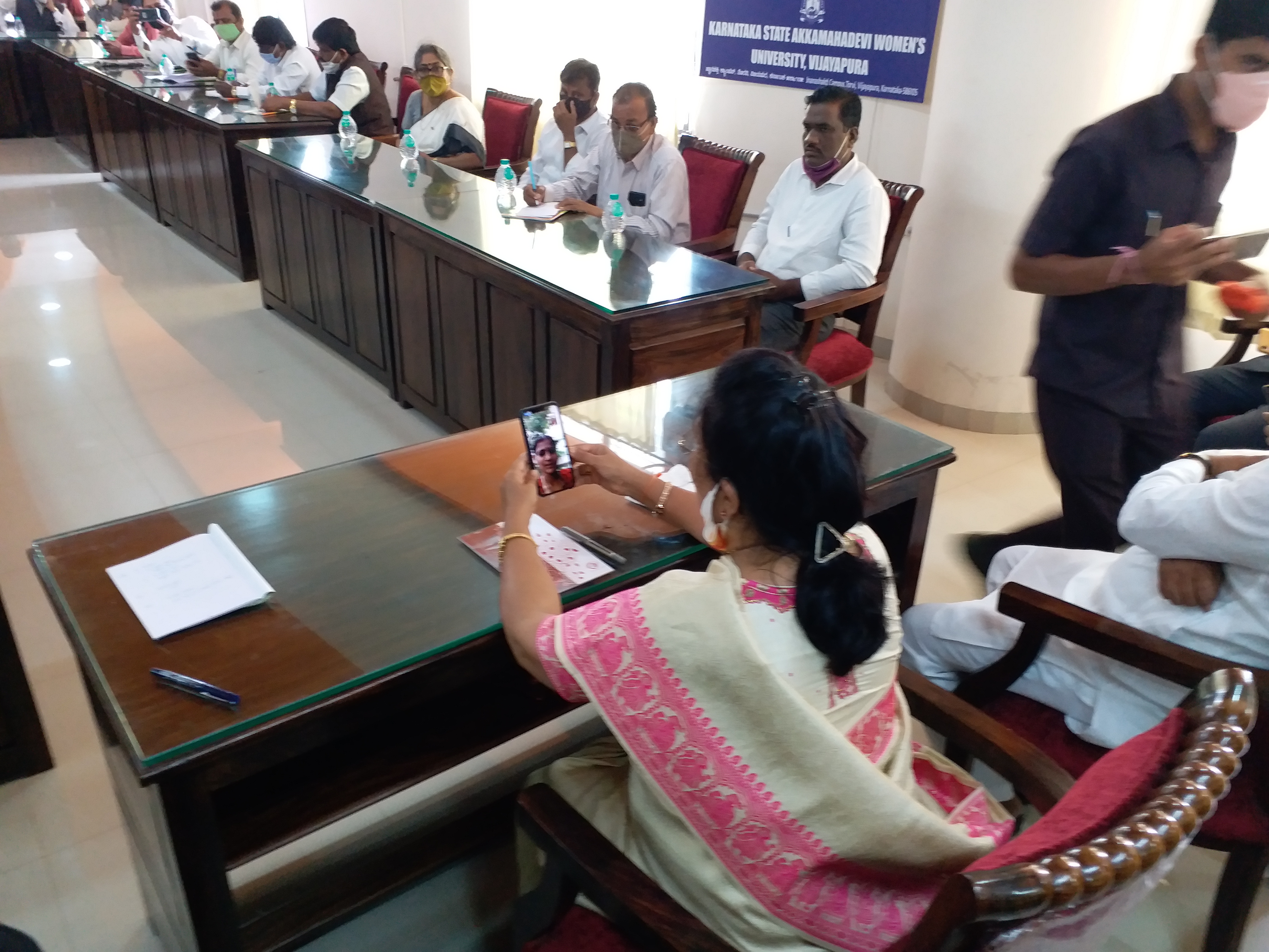 Video conference from Minister Shashikala Jolle