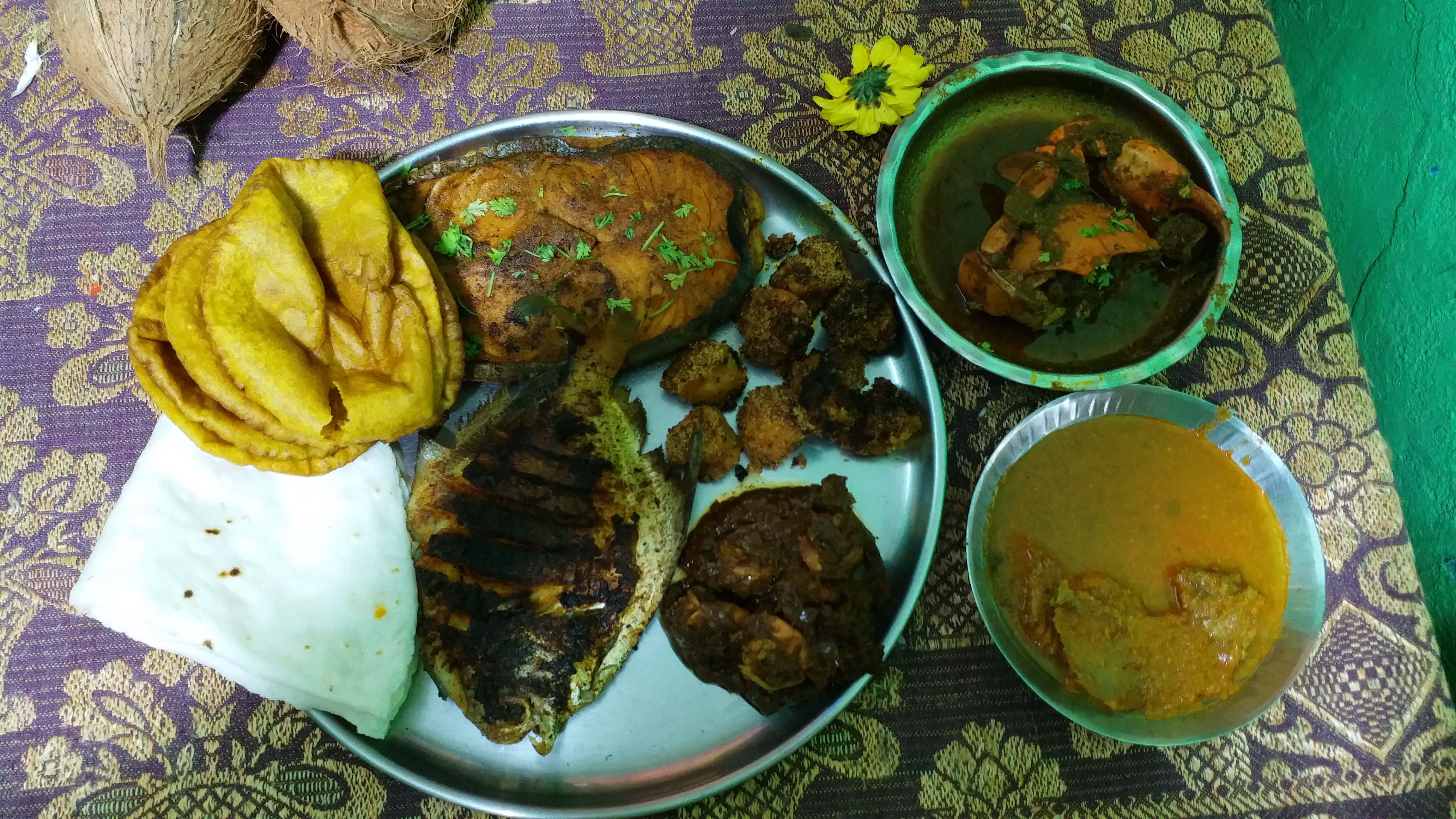 Non-vegetarian offerings to Gauri in Koli community at Thane