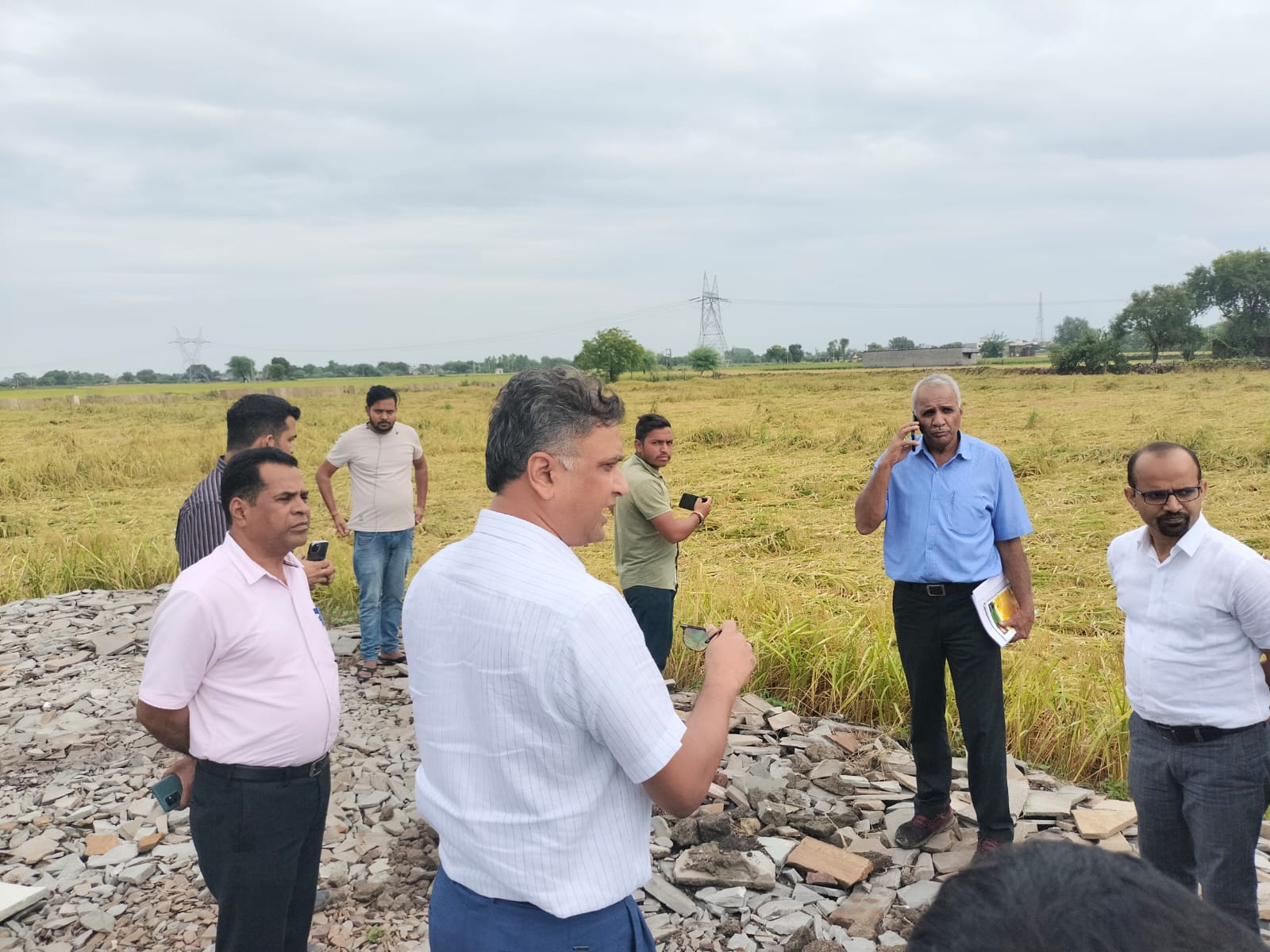 Principal Secretary inspected Damaged Crops