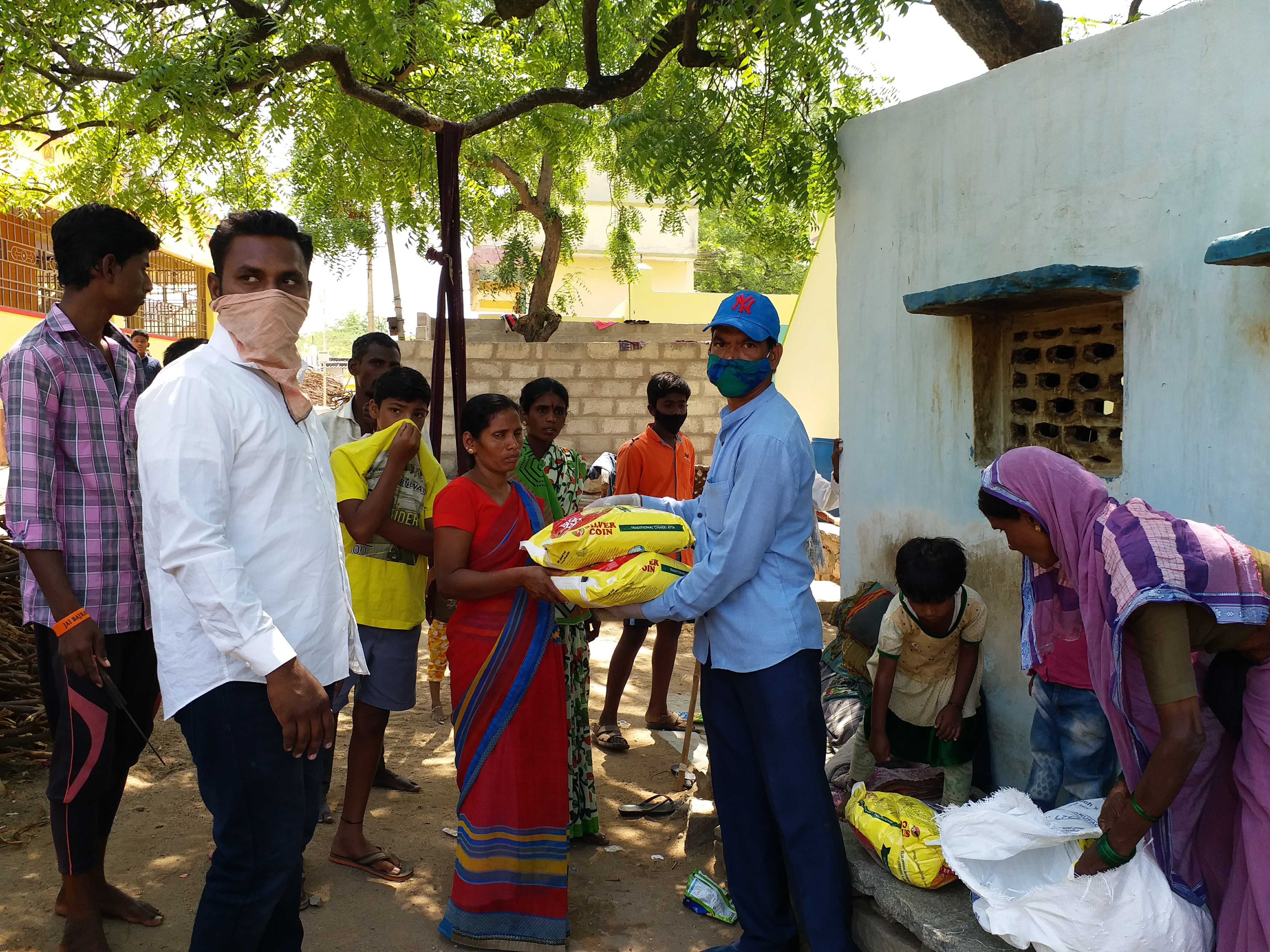 Ration package distributed by Aziz Ahmed Shahina