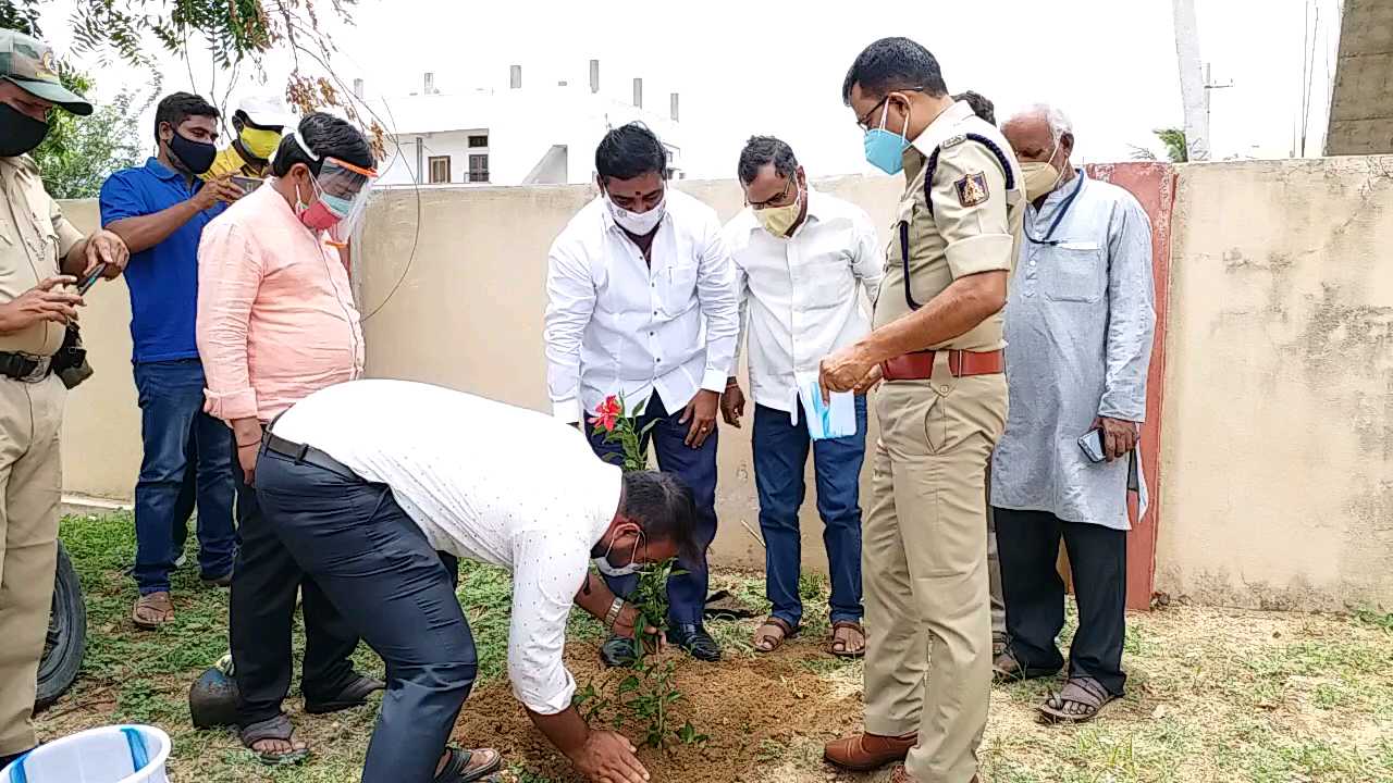 The Superintendent of Police launched a tree planting campaign