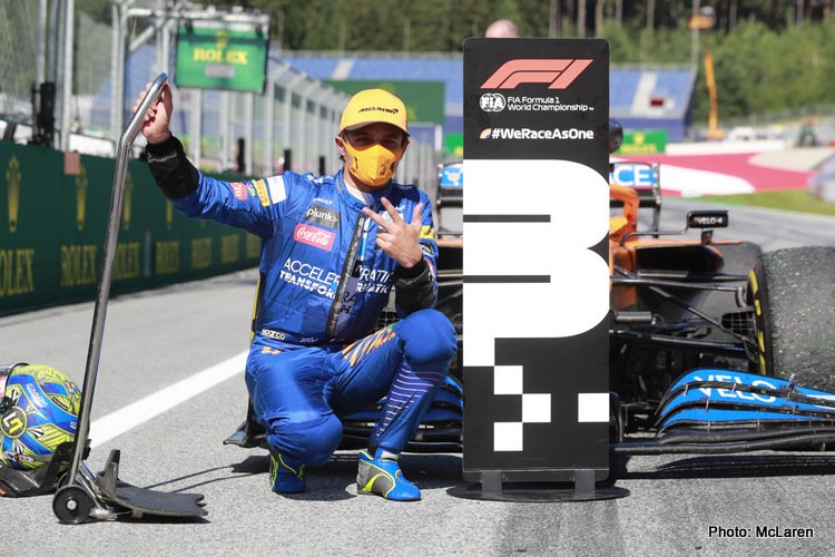 Lando Norris becomes youngest British F1 driver to register a podium finish