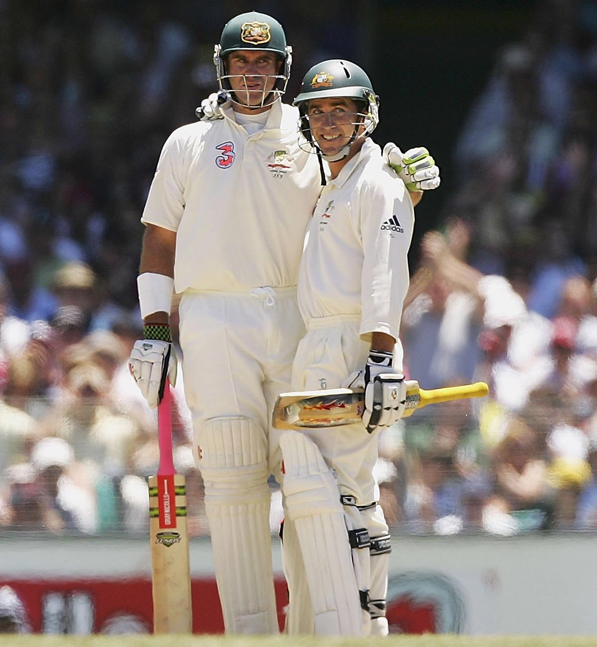 Mathew Hayden, Australia coach Justin Langer