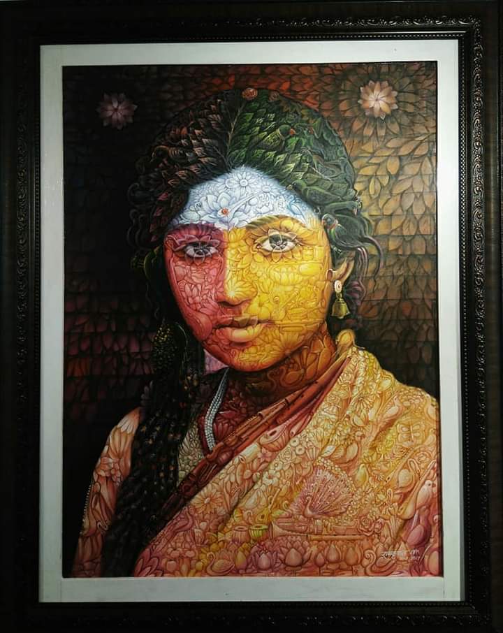 Lata Mangeshkar paintings ETV Bharat