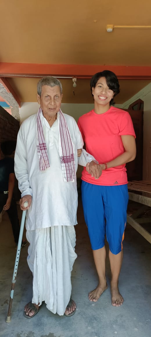 boxer lovelina borgohain comes back to home after winning khel ratna award