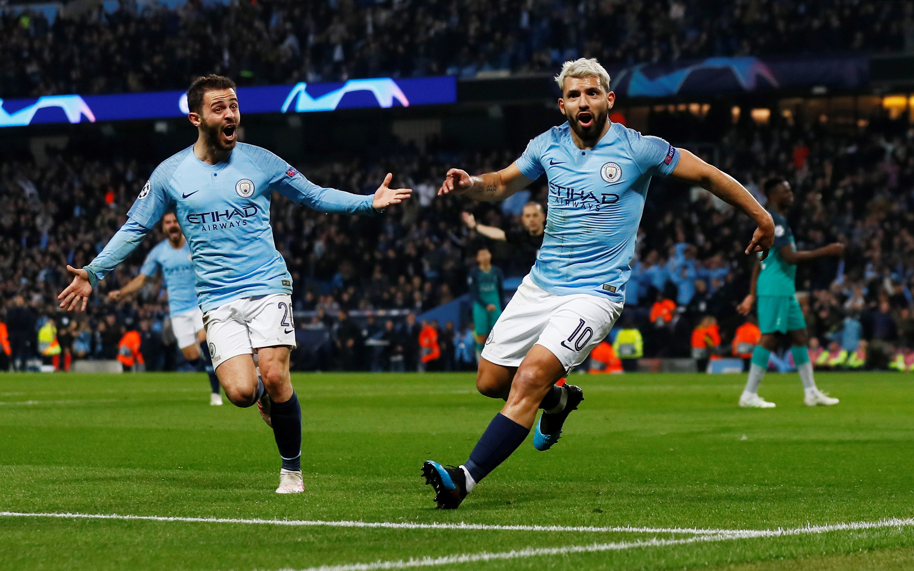 Bernardo Silva and Sergio Aguero.