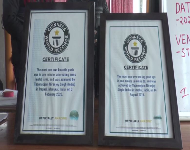 Manipur youth creates new Guinness World Record, does 109 push-ups in a minute