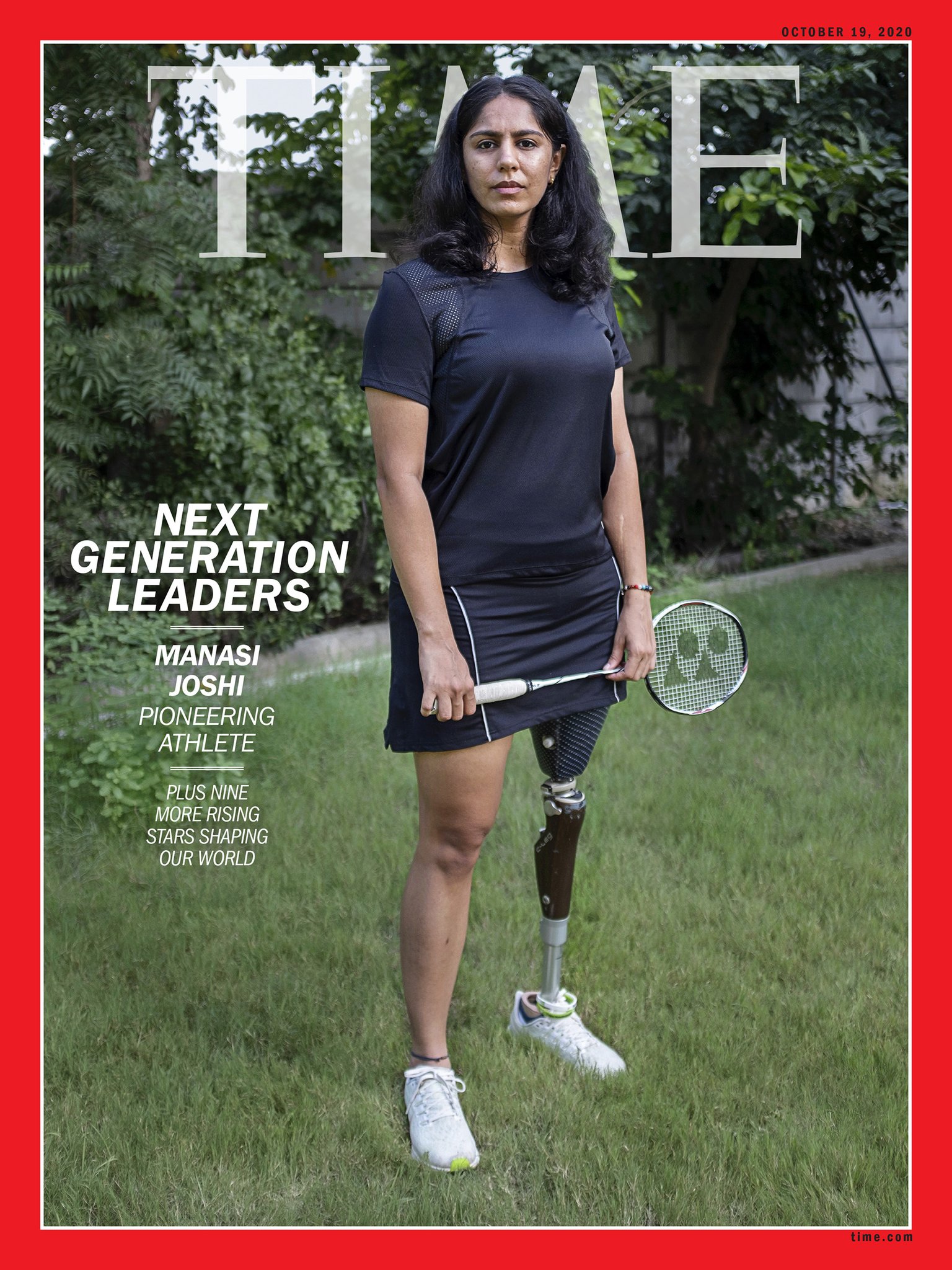 Para-shuttler Manasi Joshi on TIME magazine cover.