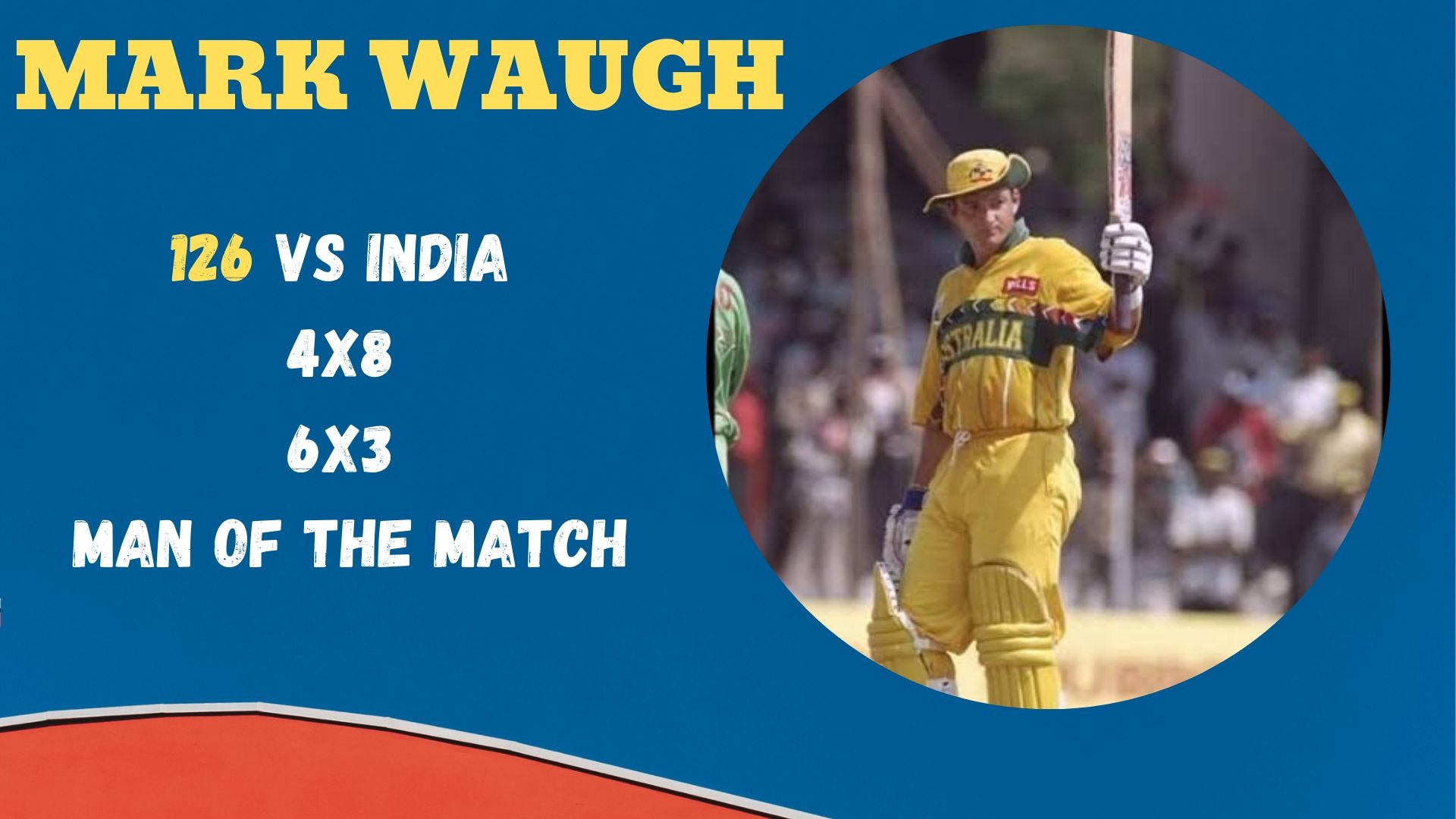 Mark Waugh scored 126 against India