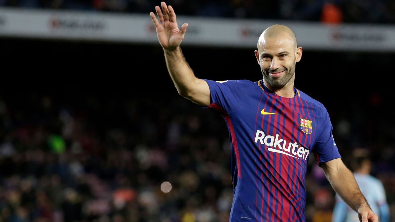 Javier Mascherano made 334 appearances for Barcelona from 2010 to 2018.