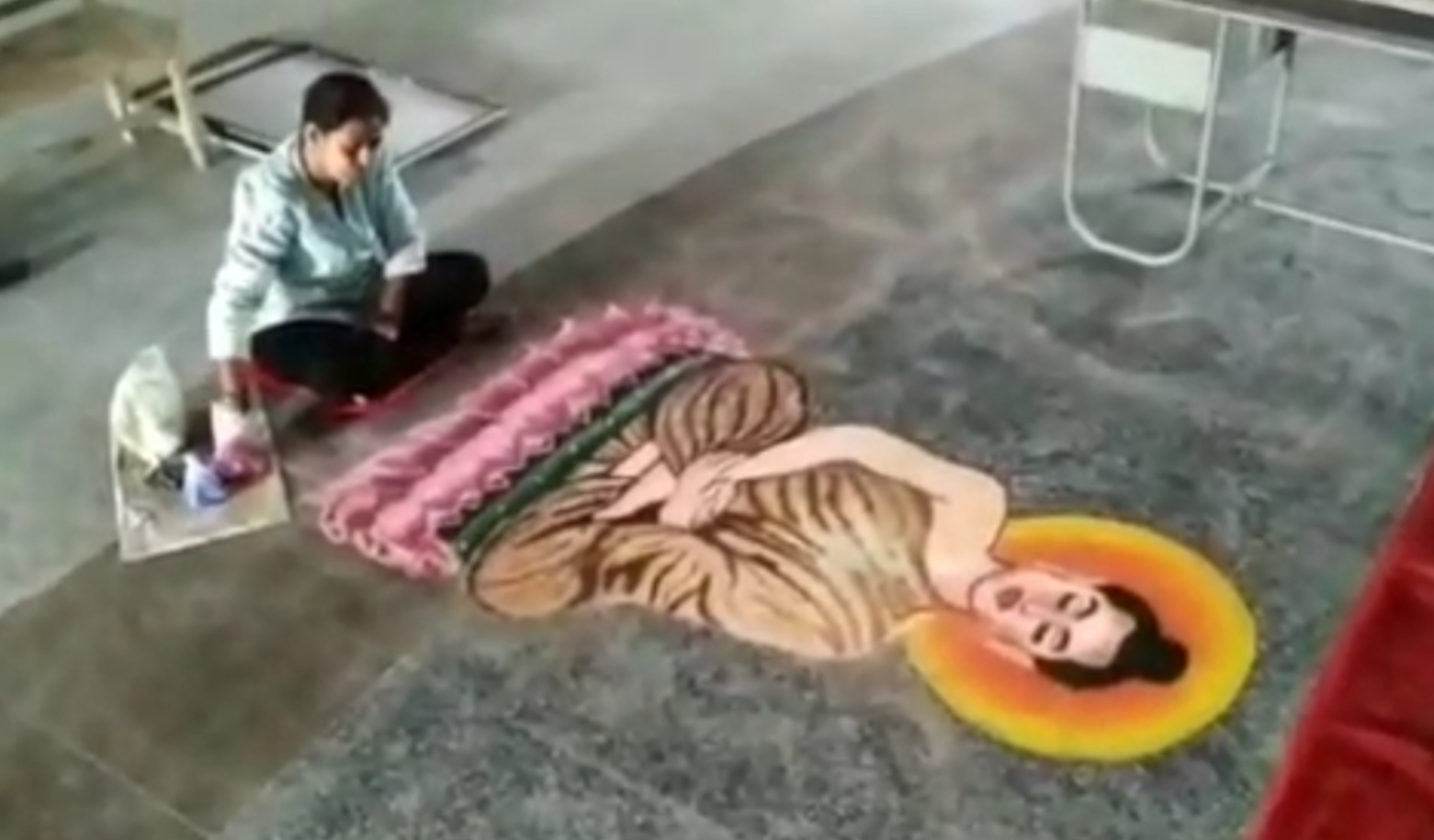 buddha-image-through-rangoli-