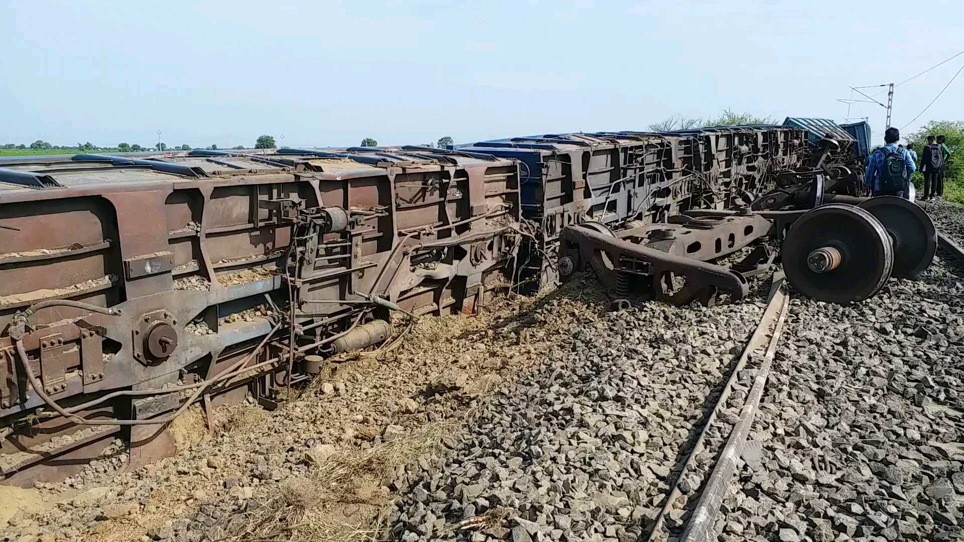 Freight train derailed at Amaravati of Maharashtra