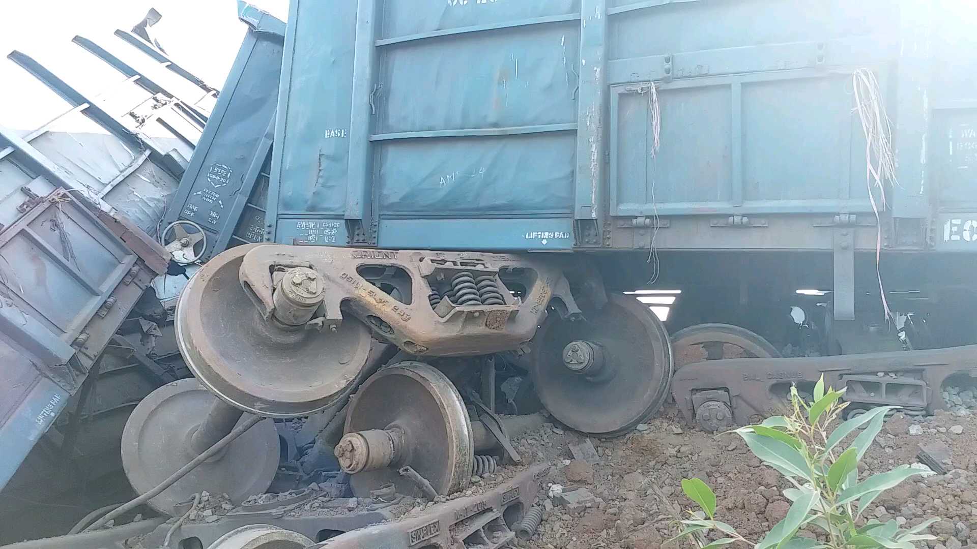 Freight train derailed at Amaravati of Maharashtra