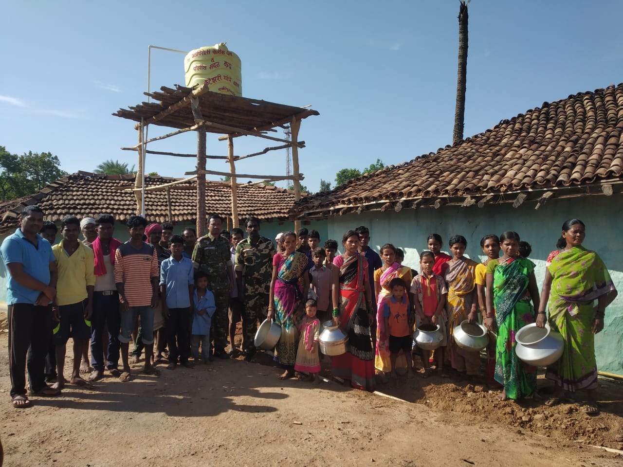 Water Facility provided by police superintendent Officer at Gadchiroli