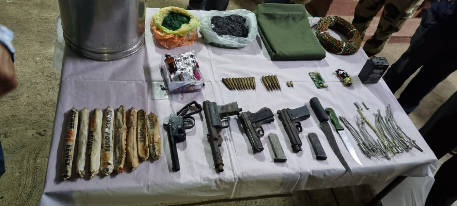 Explosives and Naxalite material seized