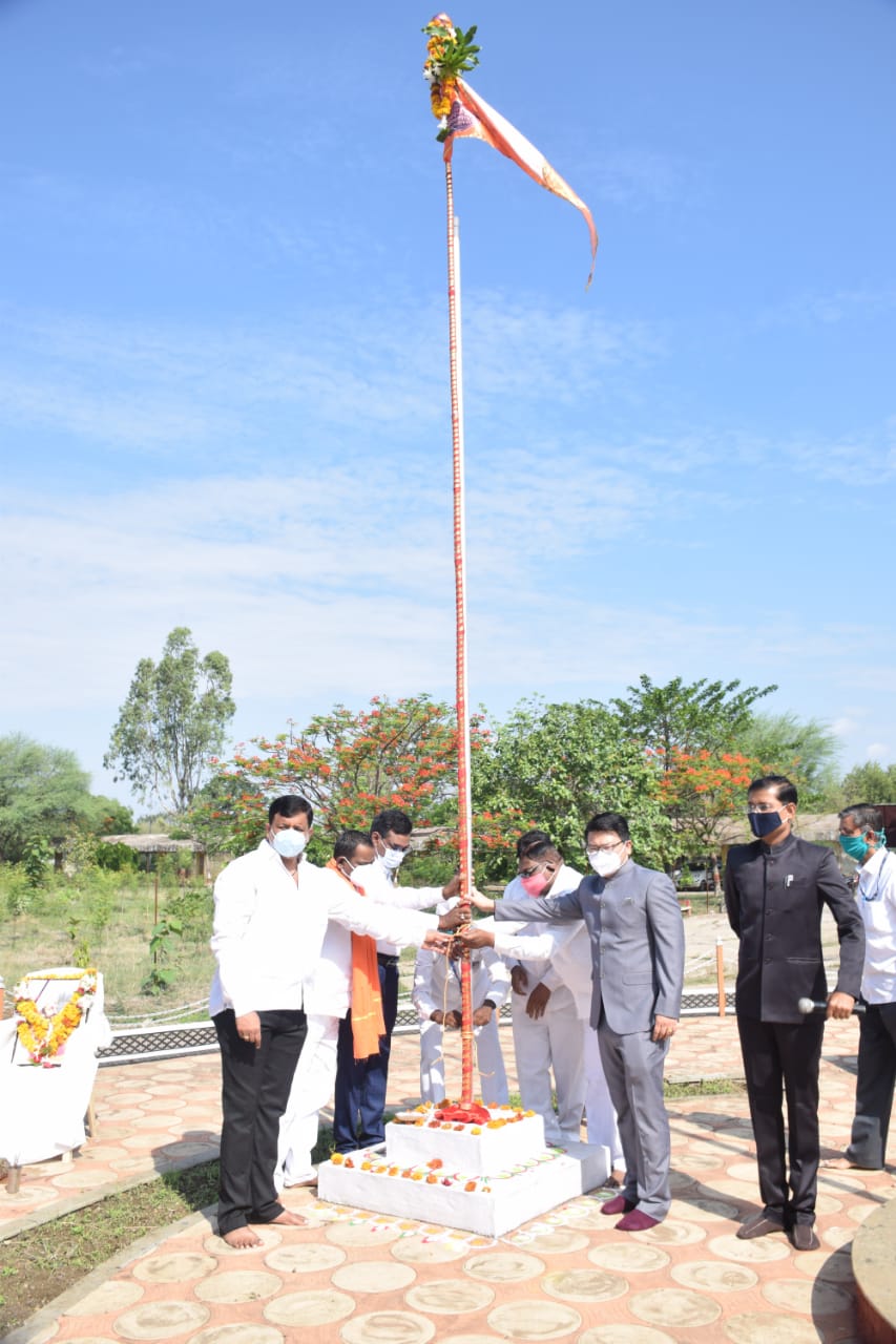 शिवशक राजदंड स्वराज्य गुढी उभारुन शिवस्वराज्य दिन साजरा