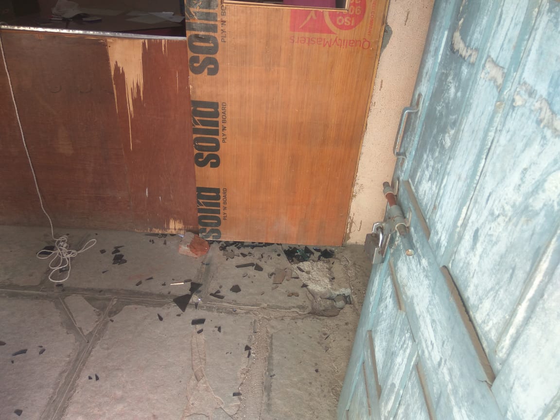 Vandalism at MSEDCL office