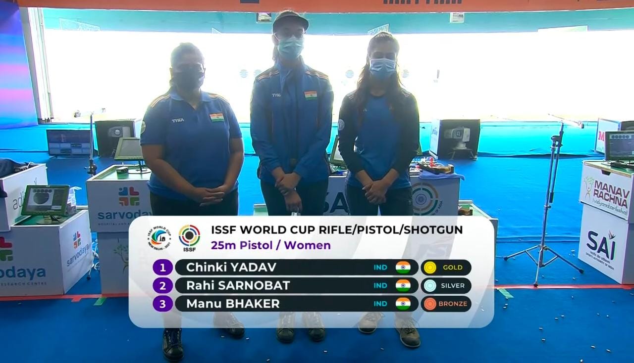 three shooters won the medals