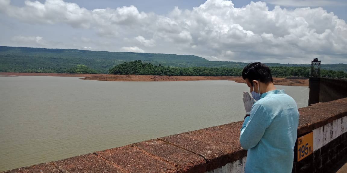 Samarjit Singh Ghatge visited Radhanagari Dam On the occasion of Rajarshi Shahu maharaj Jayanti,