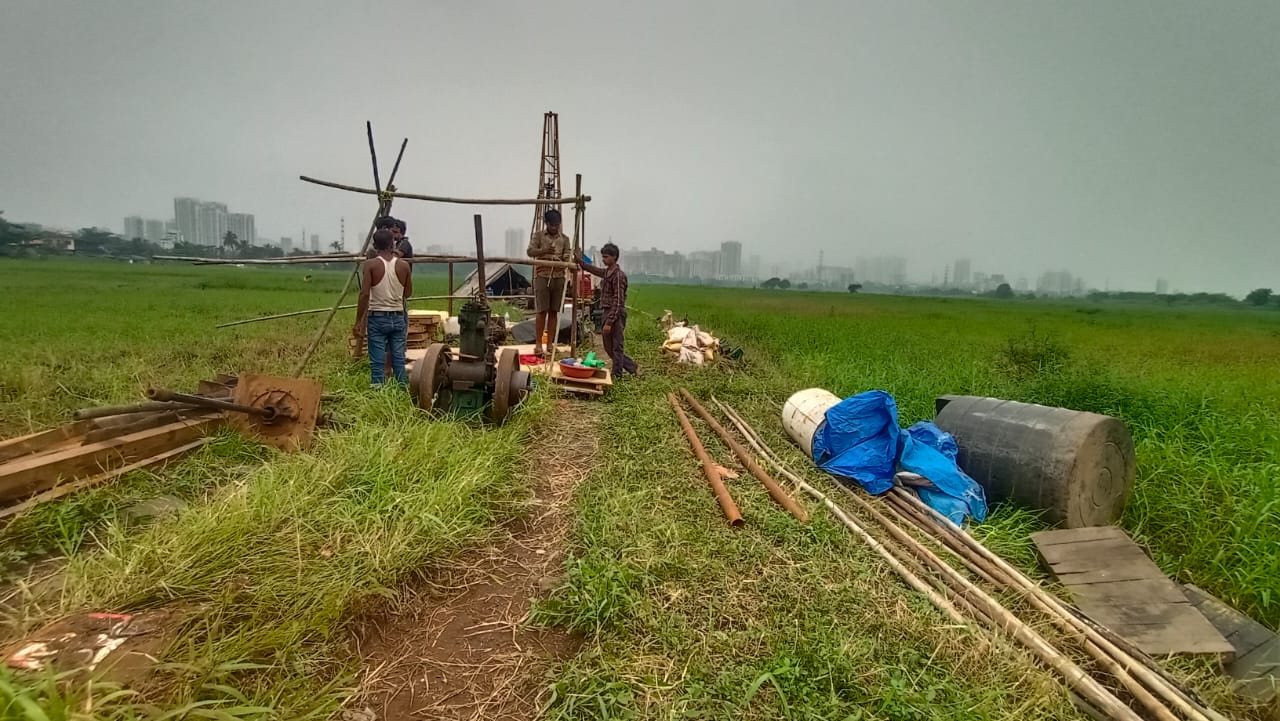 कांजूरमार्ग येथे सुरू होत असलेले काम