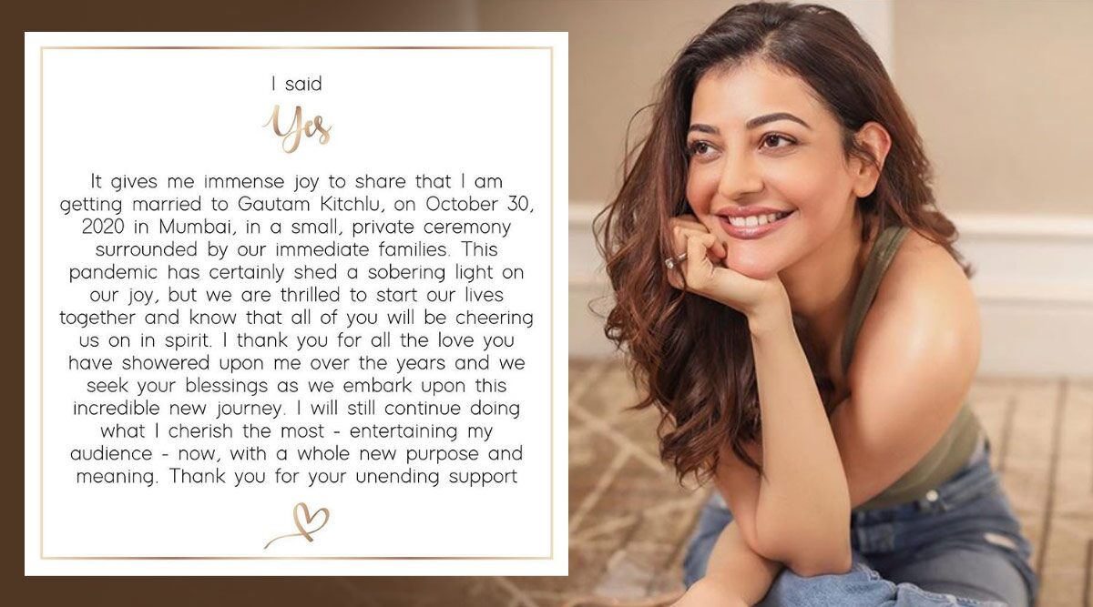 Kajal Agarwal announces marriage