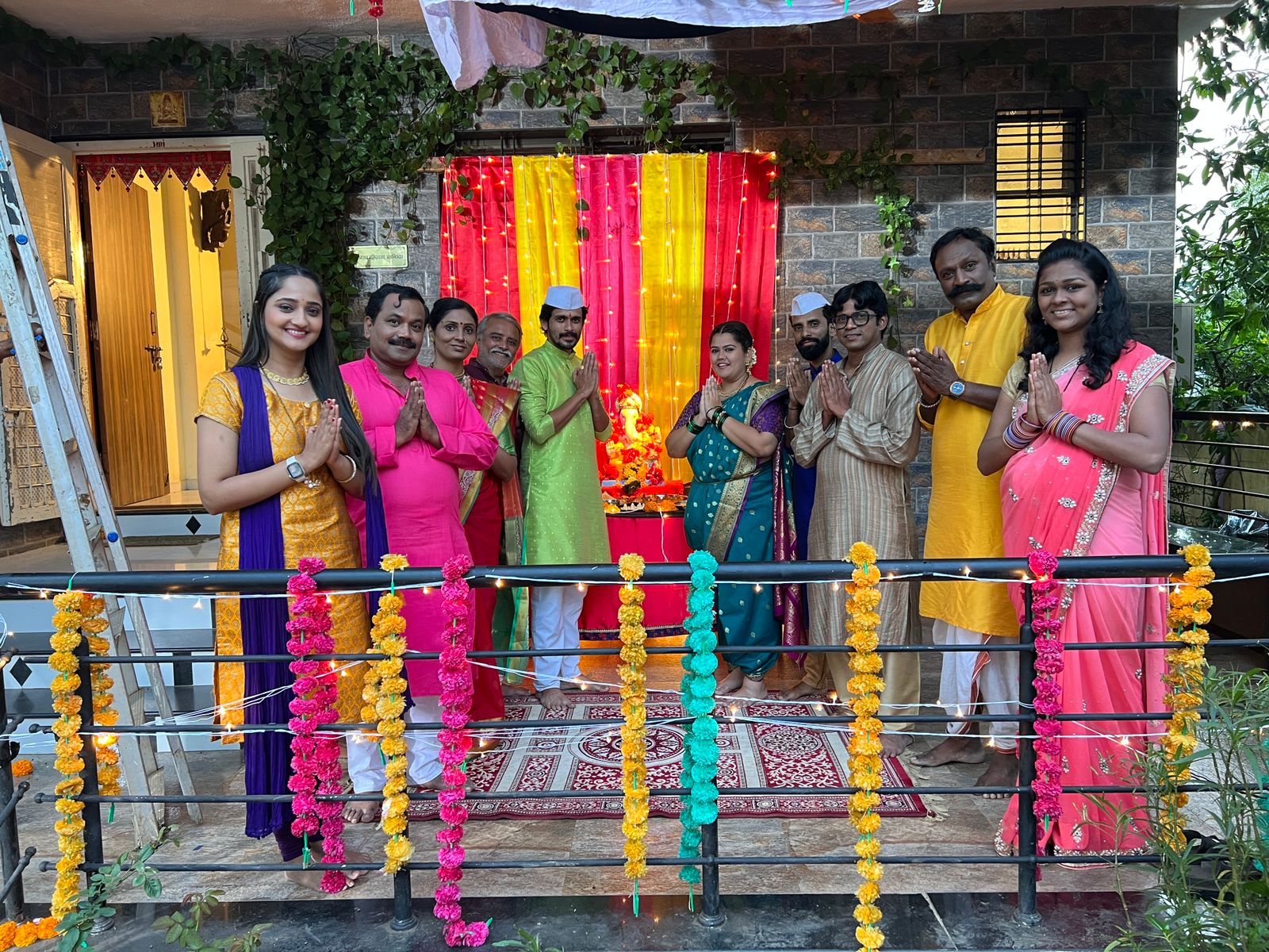 Ganapati Bappas arrival with pomp in the  serials of colors marathi