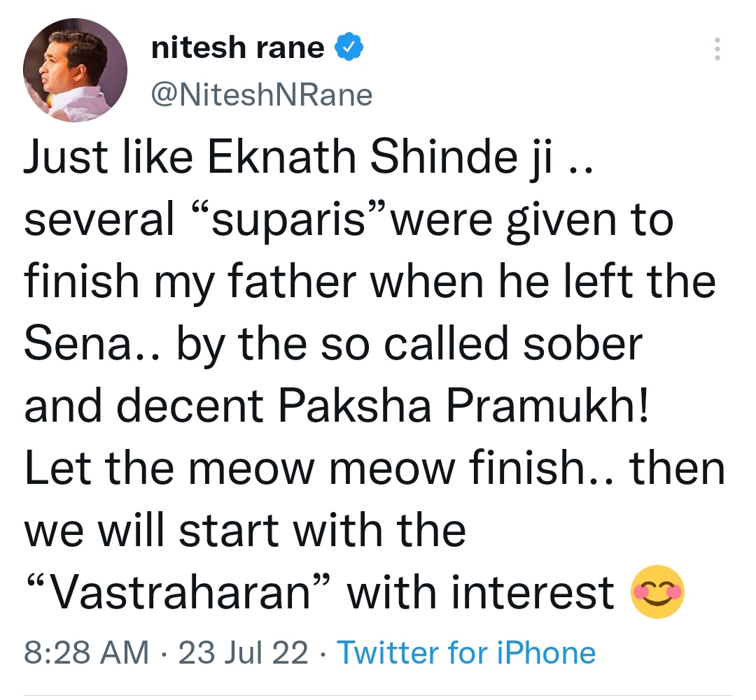 Nitesh Rane tweets