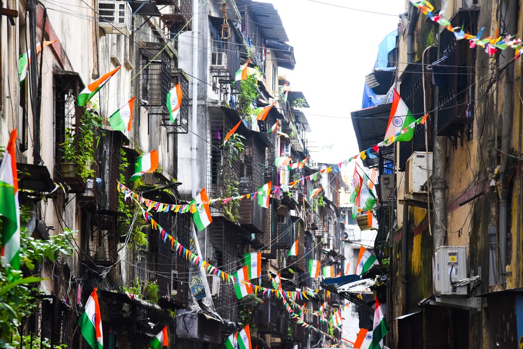 People Celebrating Independence Day in Mumbai