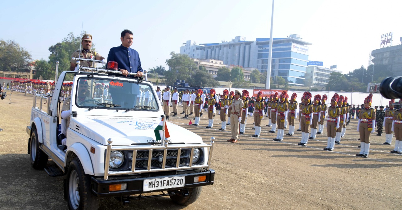 Devendra Fadvanis In Republic Day Nagpur