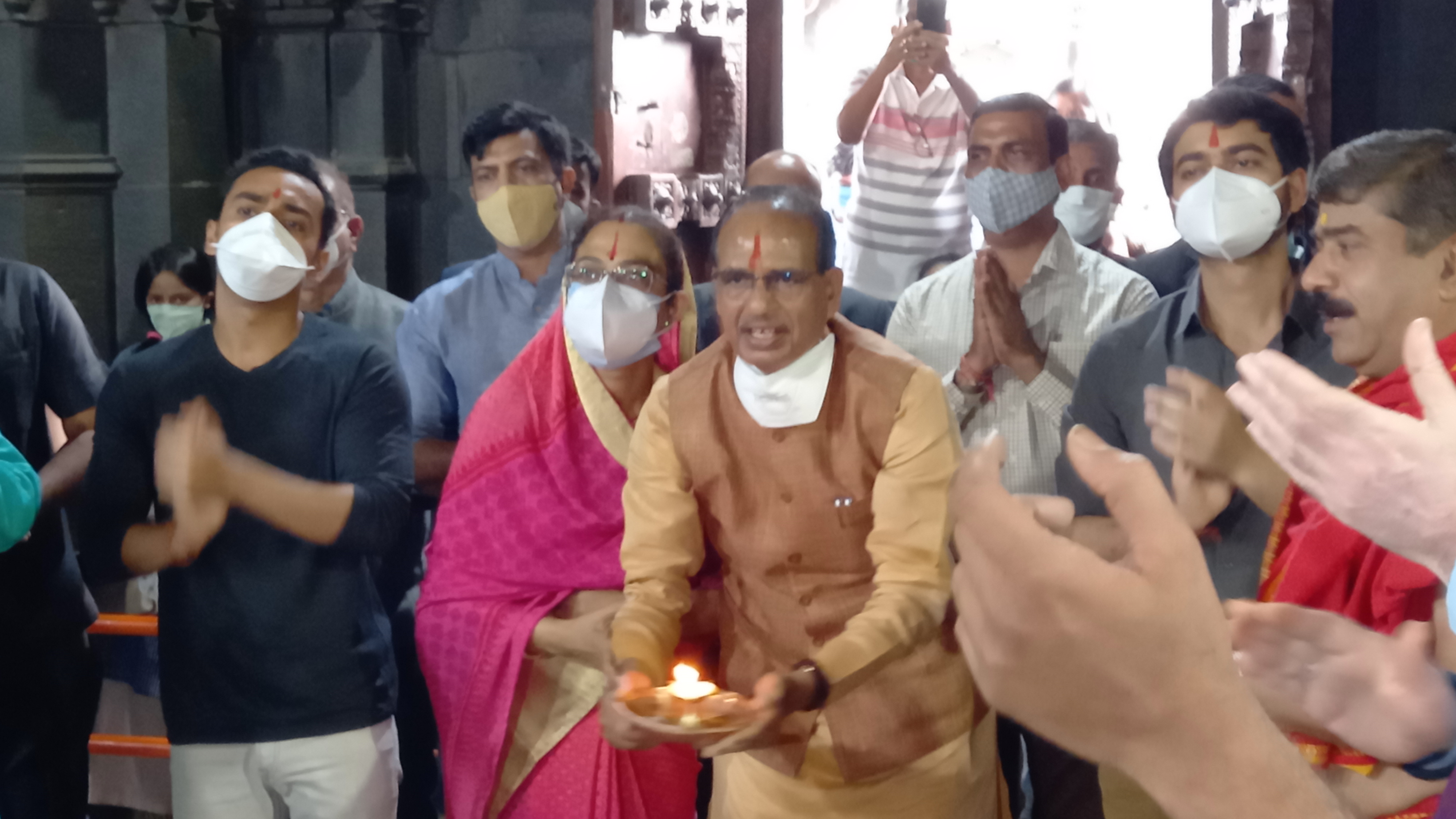 Shivraj singh chuhan in Trambkeshwar Nashik.