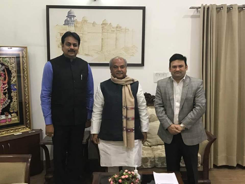 Harshvardhan Patil met Agriculture Minister Narendra Singh Tomar in new delhi