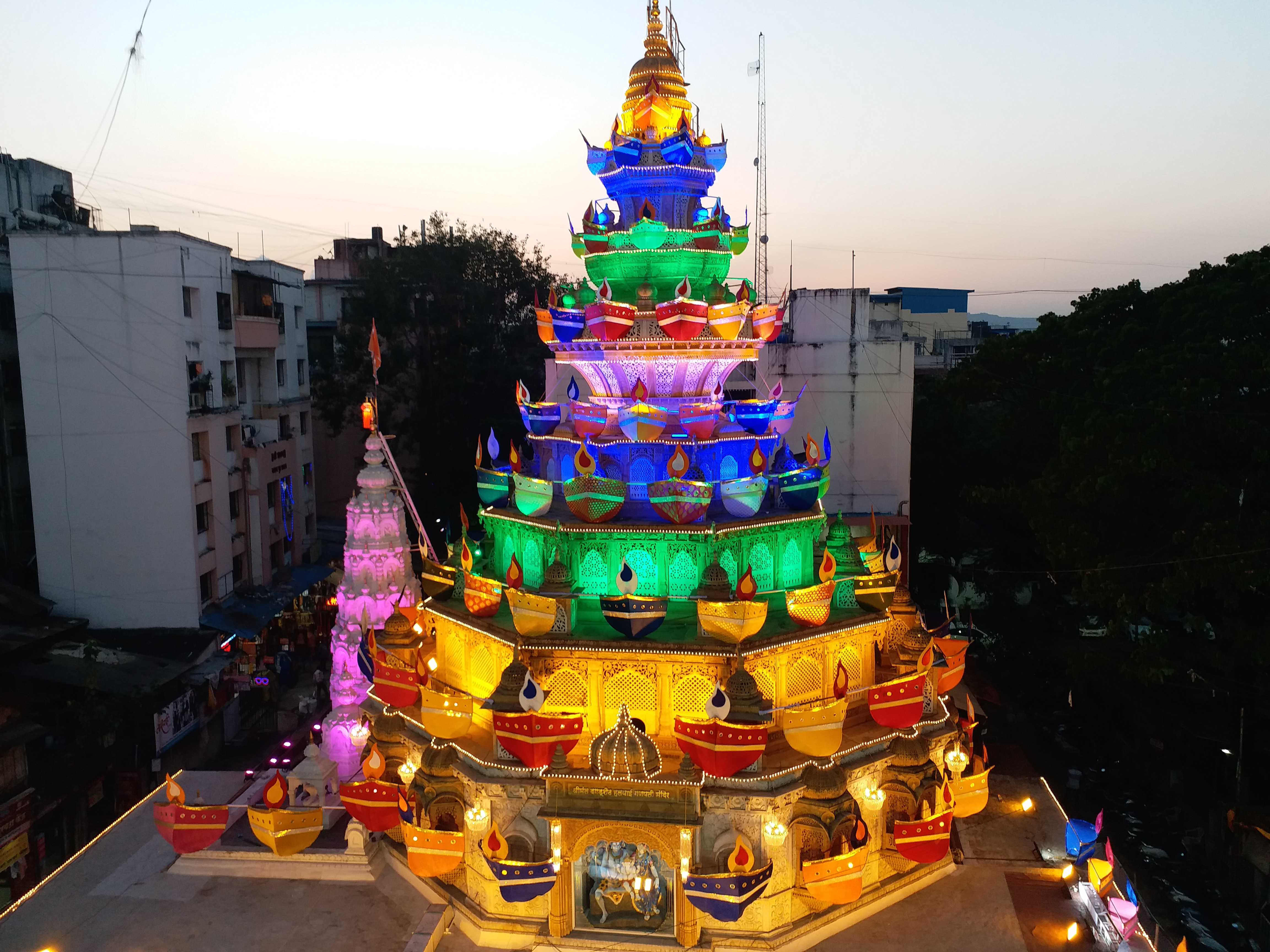 lighting of lamps in dagadusheth