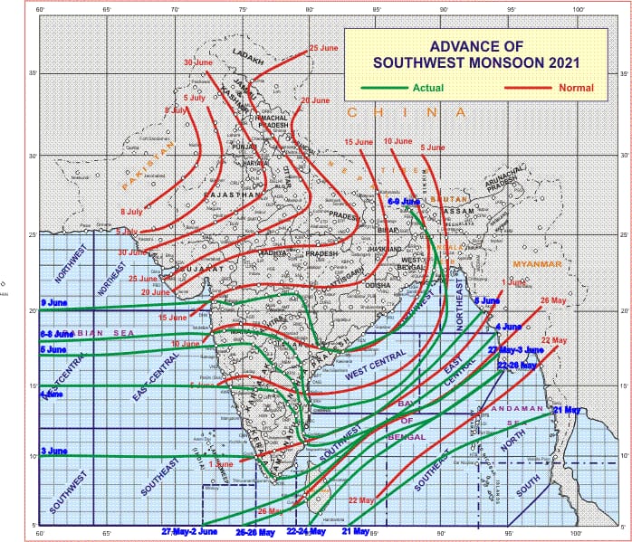 Monsoon will cover the whole of Maharashtra