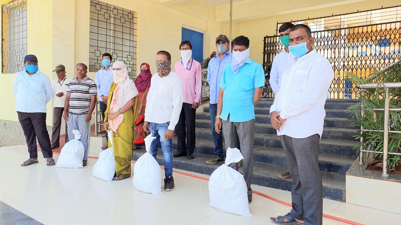 Pune Corporation free distribution of food grains to Physically disable peeson