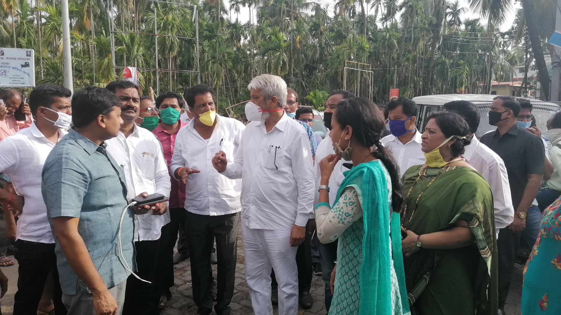 Agriculture Minister Dada Bhuse Review of the damaged area in raigad