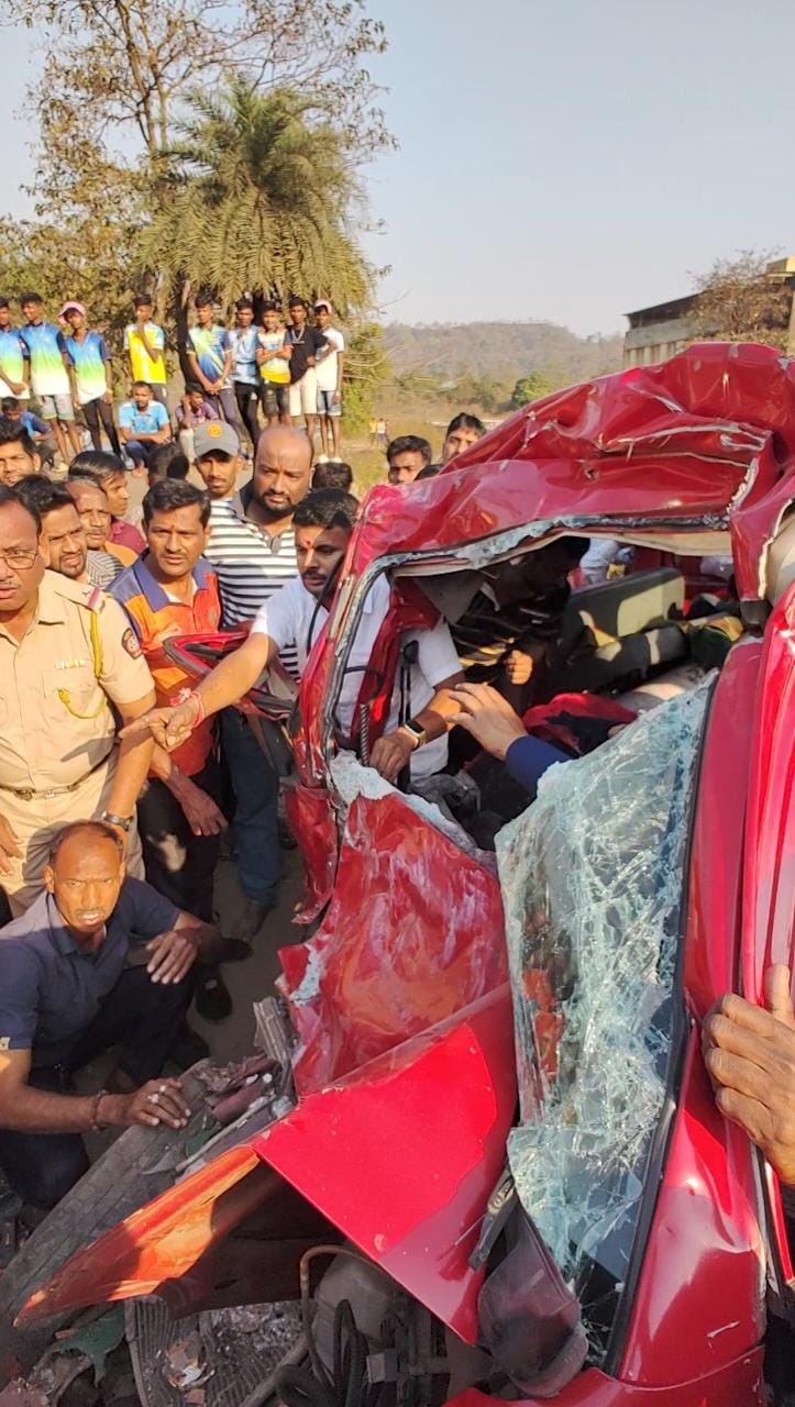 Truck And Car Accident Raigad