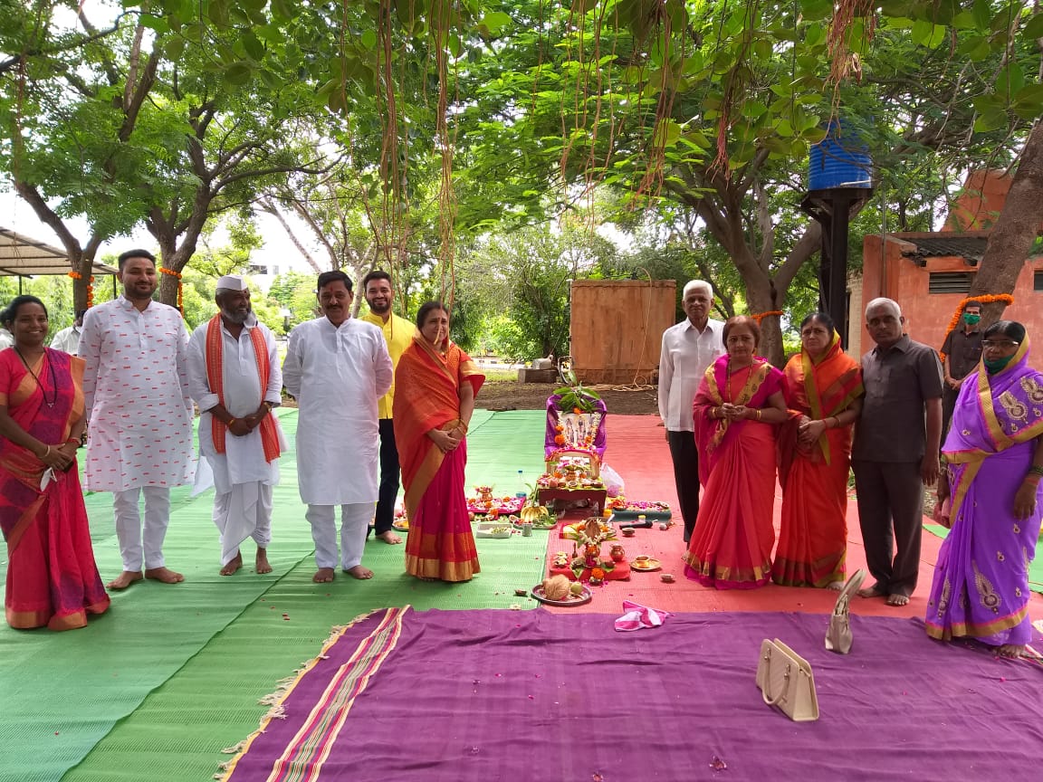 Bhumi Pujan of Shriram Temple at Wadala by Subhash Deshmukh