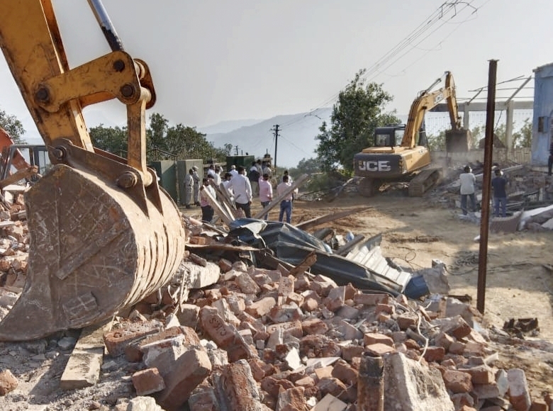 Action Removing Encroachment Near Afzal Khan Grave