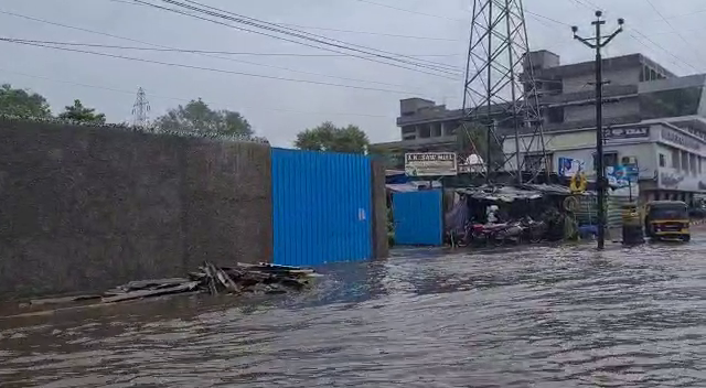 Slow drainage of water due to heavy rains in Mumbai city, suburbs