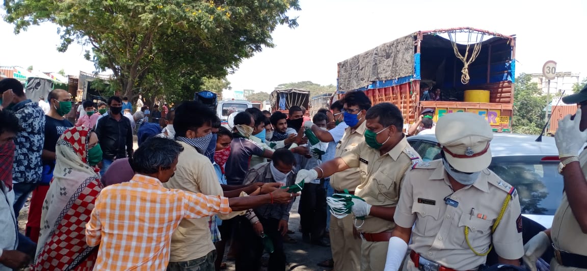 Alcohol department staff distributed essential items