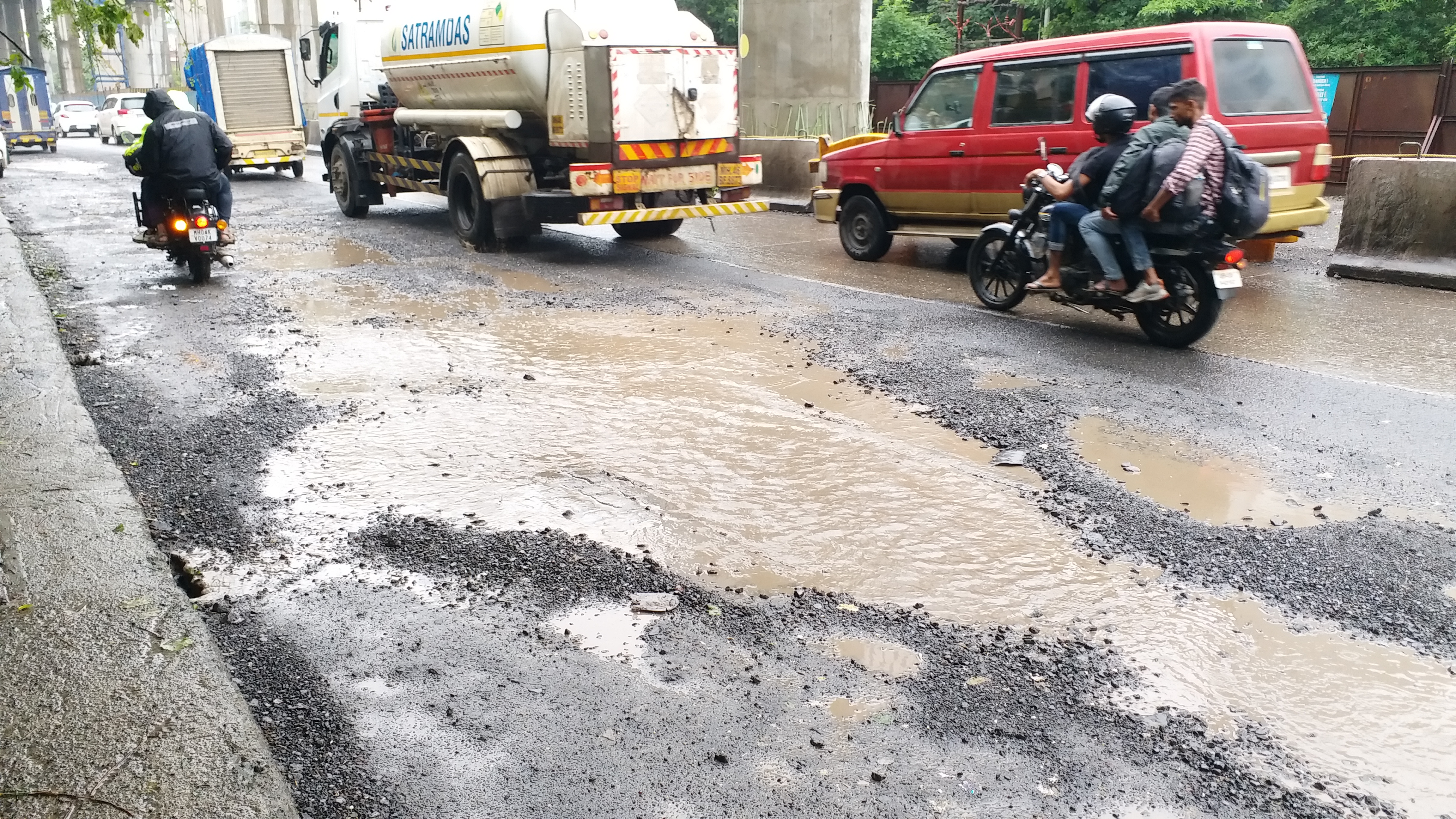 possibility of an accident due potholes on roads