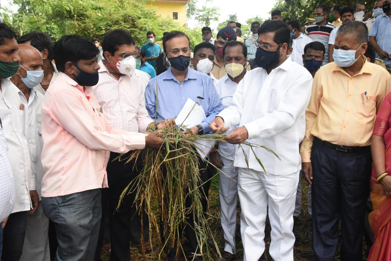 minister eknath shinde visit flood affected area