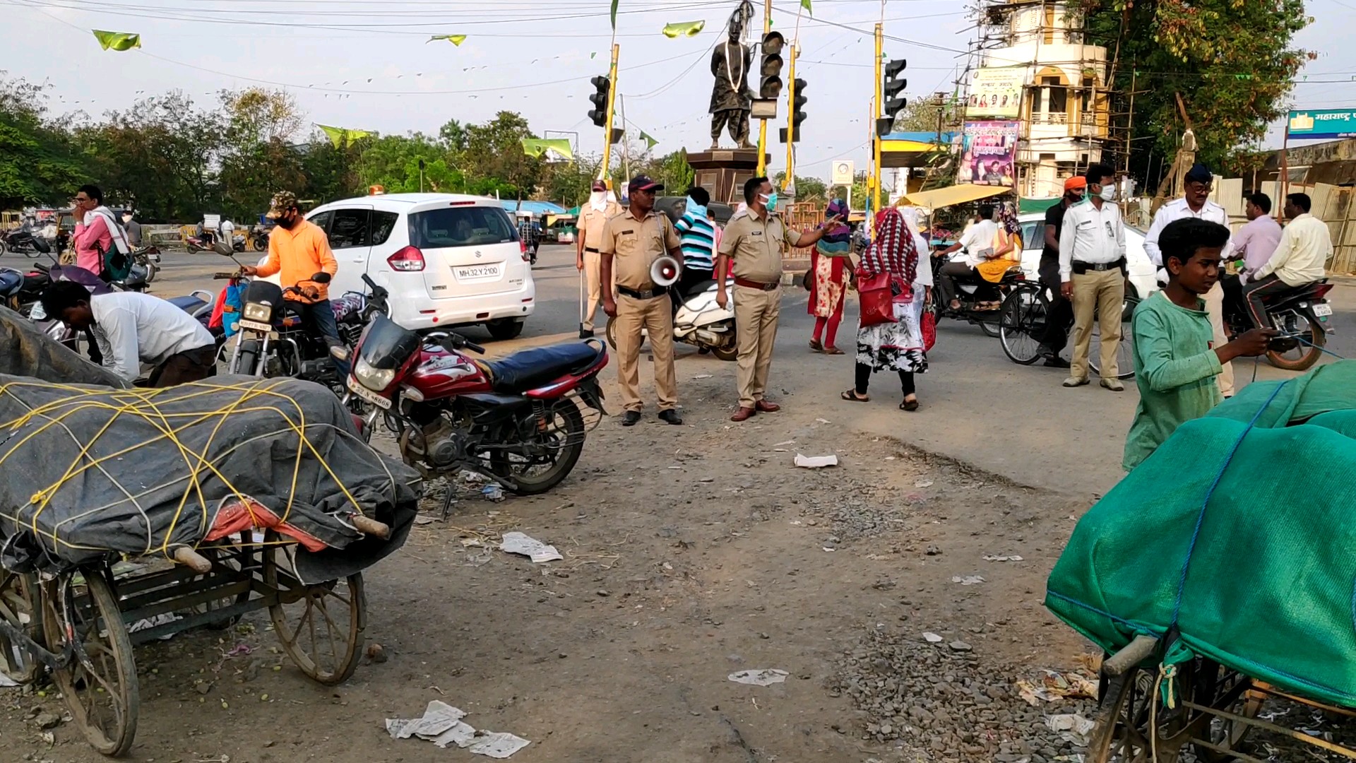 Curfew was imposed by police at Wardha