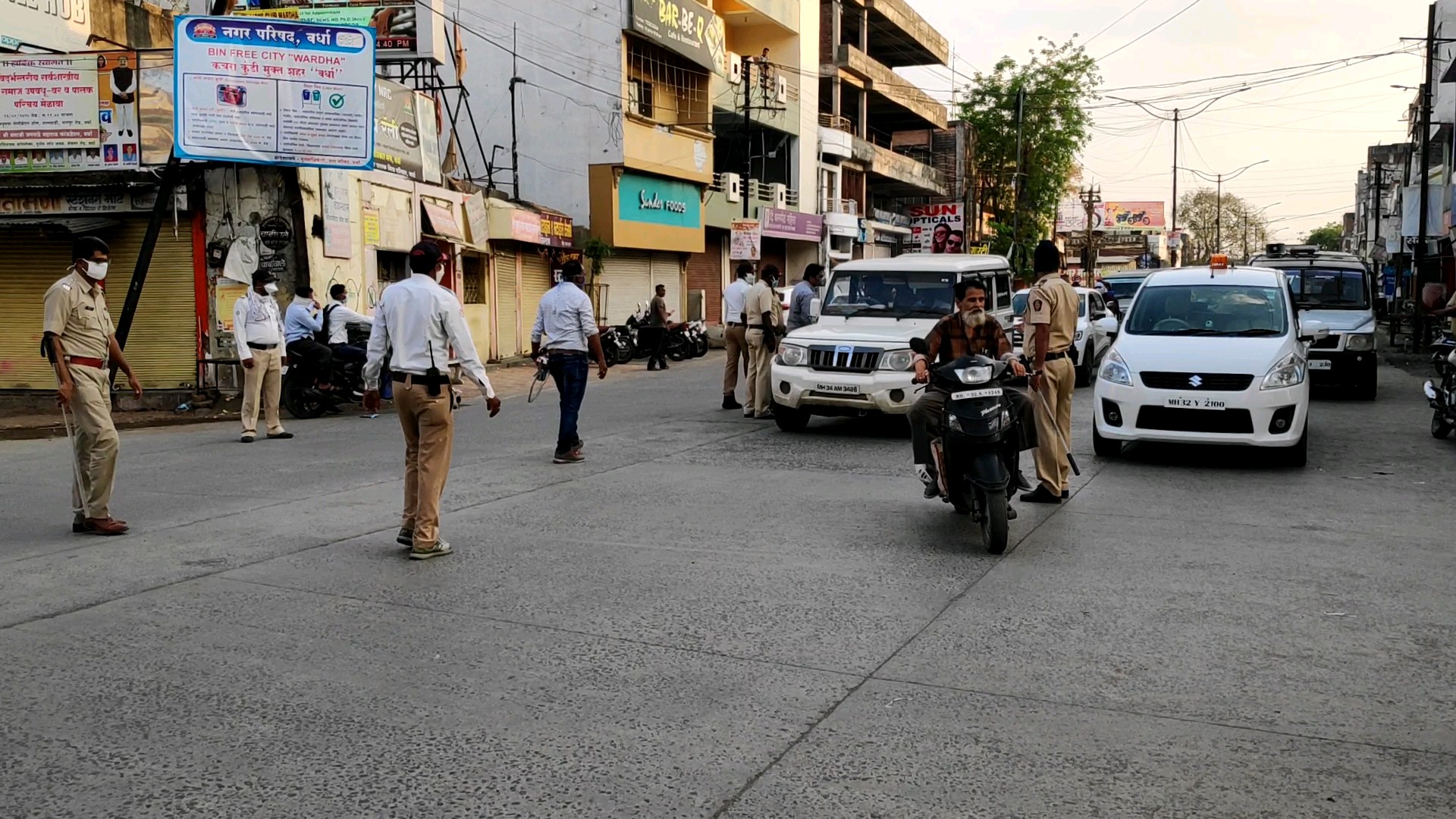 Curfew was imposed by police at Wardha