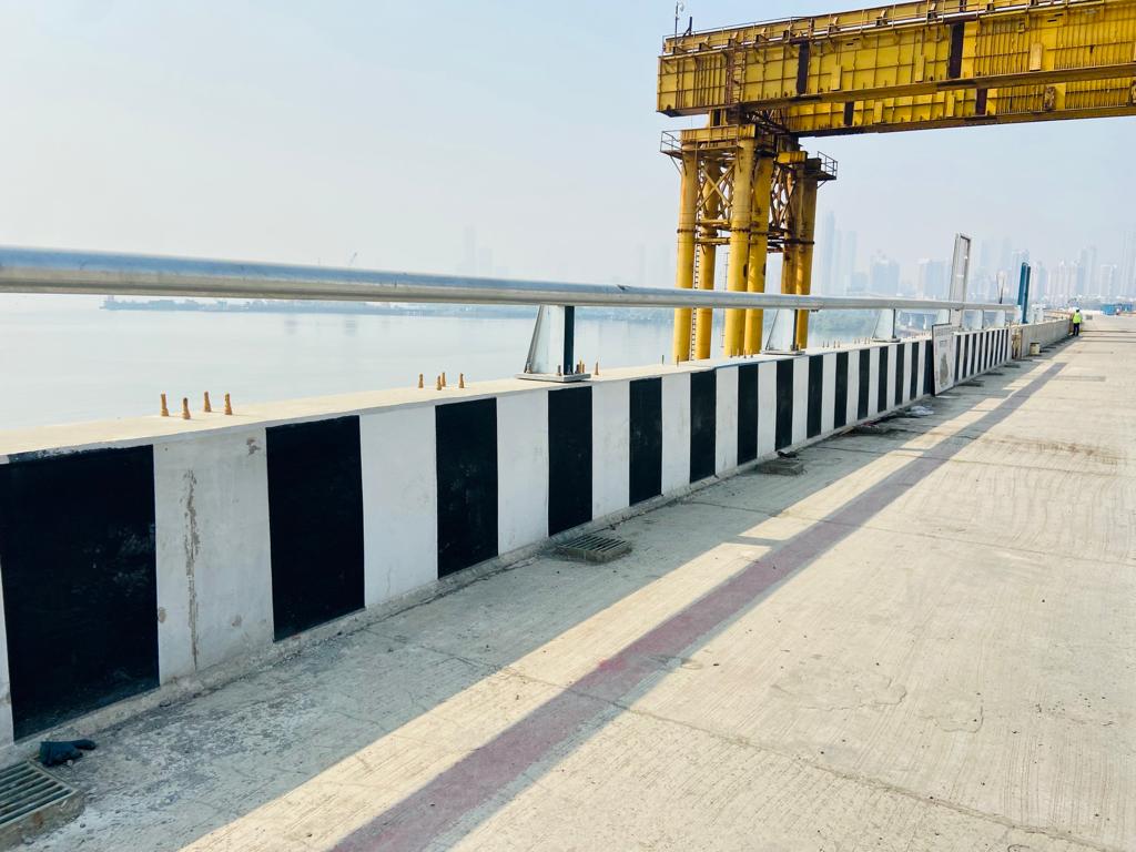 England after a successful trial in South Korea  The work of erecting a protective wall on the Mumbai Parbandar Project has started