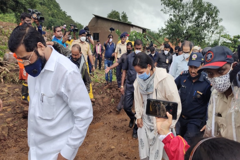 Heavy rain in maharashtra  flood in maharashtra  landslide in maharashtra  മഹാരാഷ്ട്രയിലെ മണ്ണിടിച്ചിൽ  മഹാരാഷ്ട്രയിലെ മഴക്കെടുതി  മഹാരാഷ്ട്രയിലെ വെള്ളപ്പൊക്കം