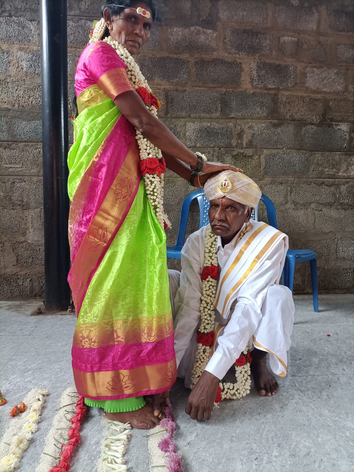 old couple wedding